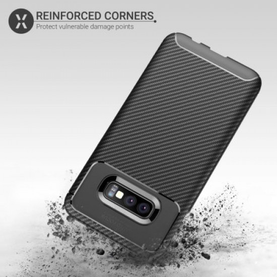 Olixar Carbon Fibre Samsung Galaxy S10e Case - Black