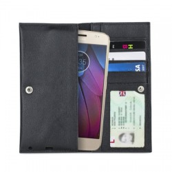 Olixar Primo Genuine Leather Motorola Moto G5S Case - Black