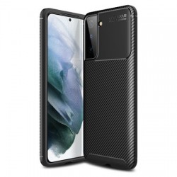 Olixar Carbon Fibre Samsung Galaxy S21 Plus Protective Case - Black
