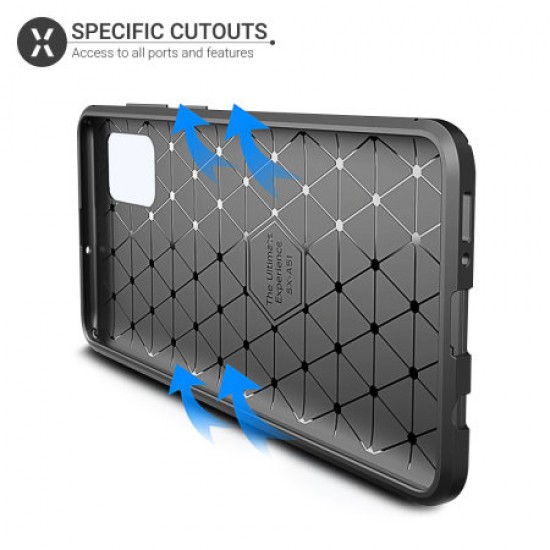 Olixar Carbon Fibre Samsung Galaxy A71 5G Case - Black