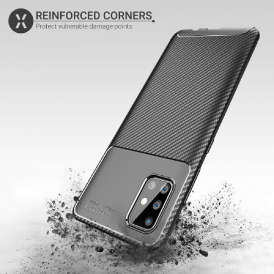 Olixar Carbon Fibre Samsung Galaxy A71 5G Case - Black