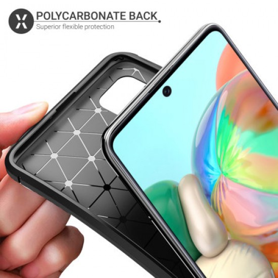 Olixar Carbon Fibre Samsung Galaxy A71 5G Case - Black