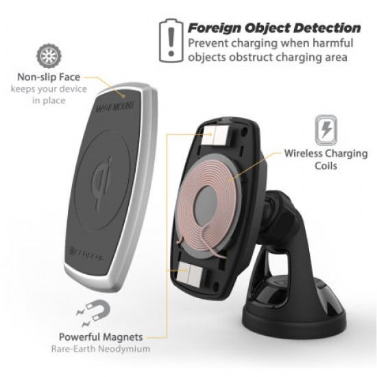 Scosche MagicMount iPhone 11 Pro Magnetic Holder Wireless Car Charger