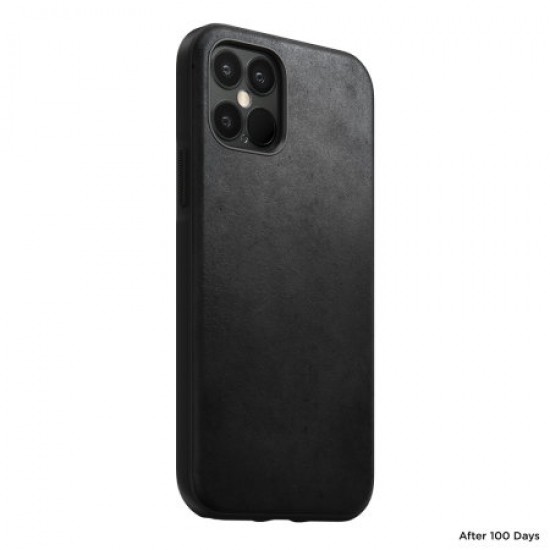 Nomad iPhone 12 Pro Rugged Protective Leather Case - Black