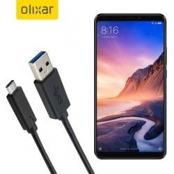 Olixar USB-C Xiaomi Mi Max 3 Charging Cable - Black 1m