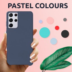 Olixar Samsung Galaxy S21 Ultra Soft Silicone Case - Midnight Blue