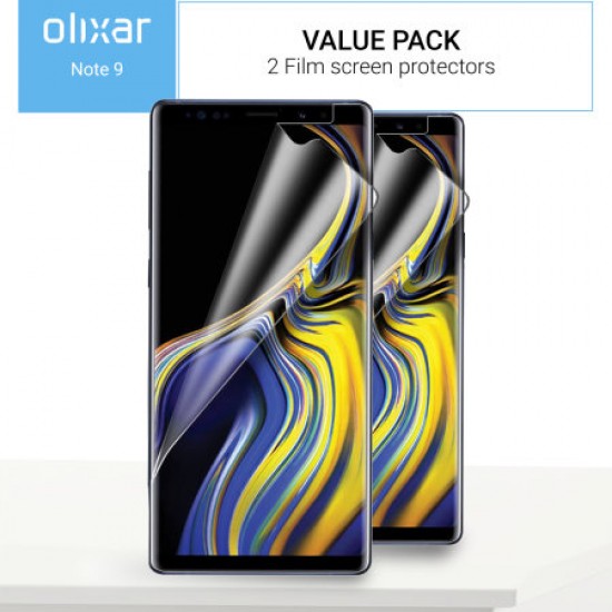 Olixar Samsung Galaxy Note 9 Film Screen Protector 2-in-1 Pack