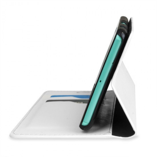 Olixar Leather-Style Sony Xperia C4 Wallet Stand Case - White