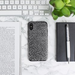 LoveCases Check Yo Self iPhone X Case - Sparkling Black