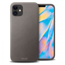 Olixar Genuine Leather iPhone 12 Case - Grey
