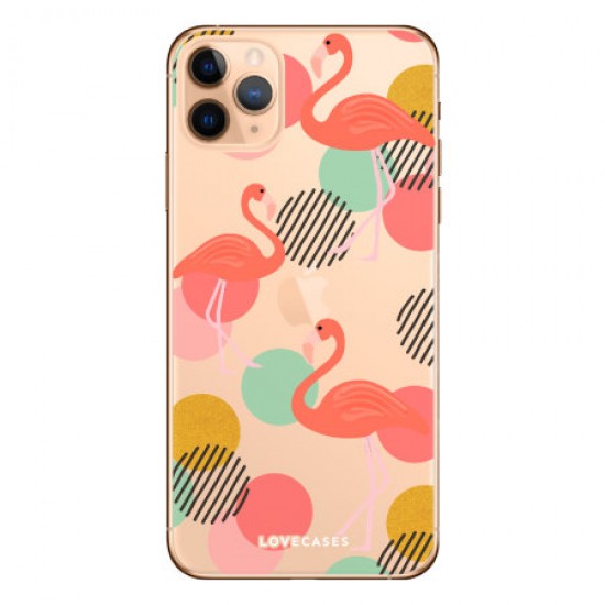 LoveCases iPhone 11 Pro Max Flamingo Phone Case - Clear Multi LoveCases iPhone 11 Pro Max Flamingo Phone Case - Clear Multi