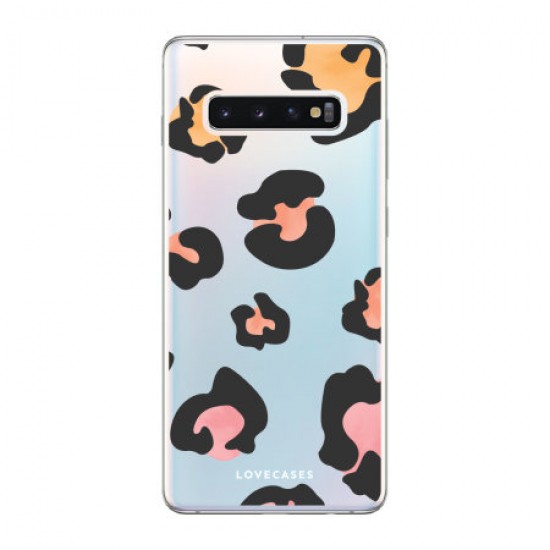 LoveCases Samsung S10 Leopard Clear Phone Case - Multicoloured LoveCases Samsung S10 Leopard Clear Phone Case - Multicoloured