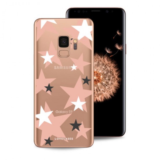 LoveCases S9 Plus Clear Pink Star Phone Case LoveCases S9 Plus Clear Pink Star Phone Case