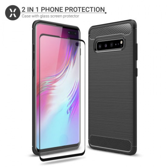 Olixar Sentinel Samsung Galaxy S10 5G Case And Glass Screen Protector