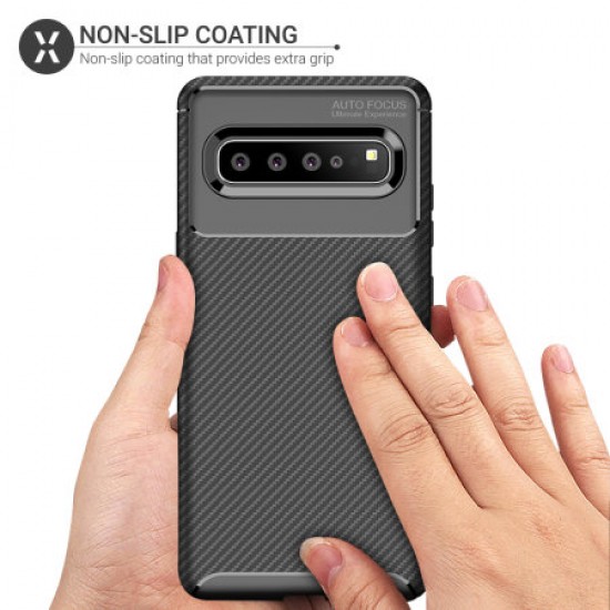 Olixar Carbon Fibre Samsung Galaxy S10 5G Case - Black
