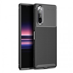 Olixar Sony Xperia 5 Carbon Fibre Case - Black