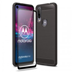 Olixar Sentinel Motorola One Action Case & Screen Protector - Black