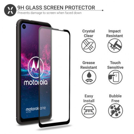 Olixar Sentinel Motorola One Action Case & Screen Protector - Black