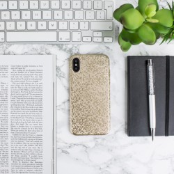 LoveCases Check Yo Self iPhone X Case - Shimmering Gold