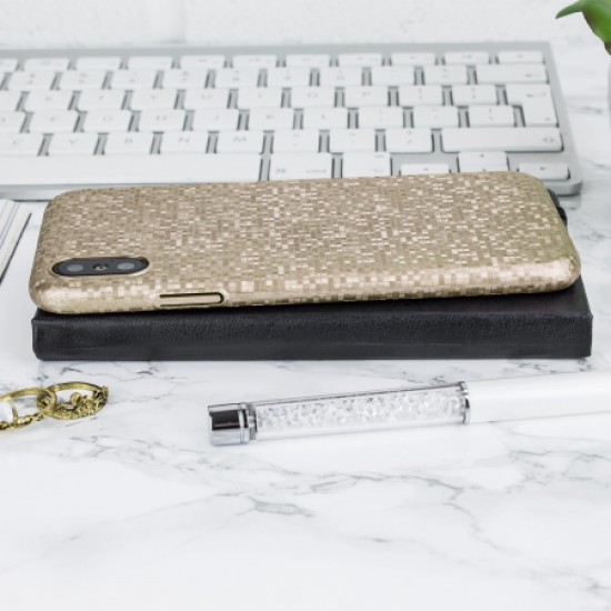 LoveCases Check Yo Self iPhone X Case - Shimmering Gold