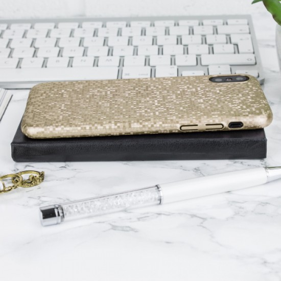 LoveCases Check Yo Self iPhone X Case - Shimmering Gold