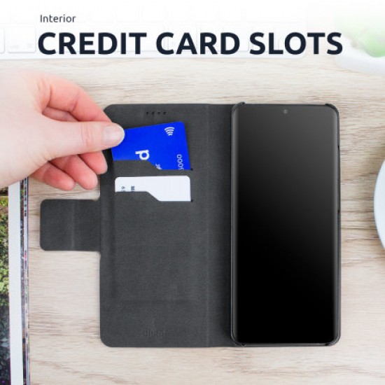 Olixar Leather-Style OnePlus N100 Wallet Case - Black