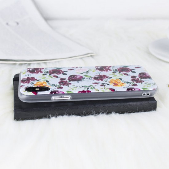 LoveCases Floral Art iPhone X Case - Blue / White