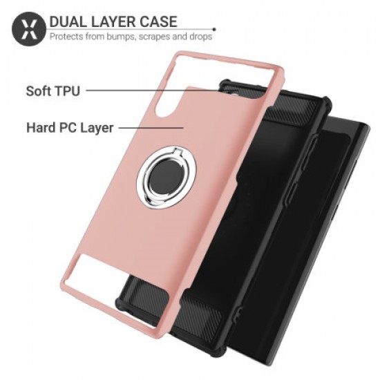 Olixar ArmaRing Samsung Note 10 Finger Loop Tough Case - Rose Gold