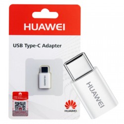 Official Huawei Micro USB to USB-C Adapter - White - Retail Pack