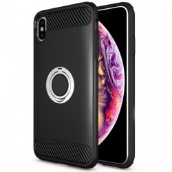 Olixar ArmaRing iPhone XS Finger Loop Tough Case - Black