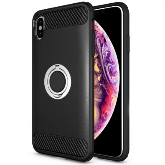 Olixar ArmaRing iPhone XS Finger Loop Tough Case - Black