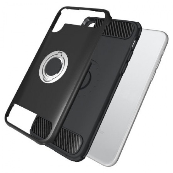 Olixar ArmaRing iPhone XS Finger Loop Tough Case - Black