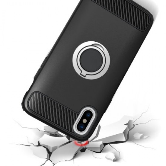 Olixar ArmaRing iPhone XS Finger Loop Tough Case - Black