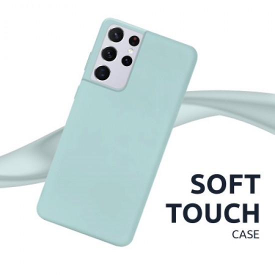 Olixar Samsung Galaxy S21 Ultra Soft Silicone Case - Pastel Green