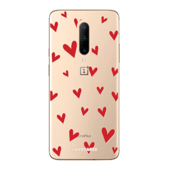 LoveCases OnePlus 7 Pro Hearts Clear Phone Case LoveCases OnePlus 7 Pro Hearts Clear Phone Case