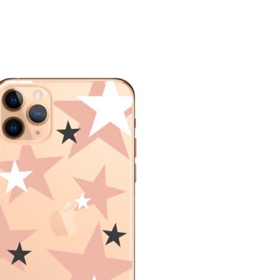 LoveCases iPhone 11 Pro Max Pink Star Clear Phone Case LoveCases iPhone 11 Pro Max Pink Star Clear Phone Case
