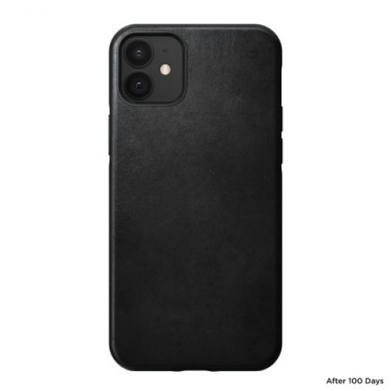 Nomad iPhone 12 Rugged Protective Leather Case - Black