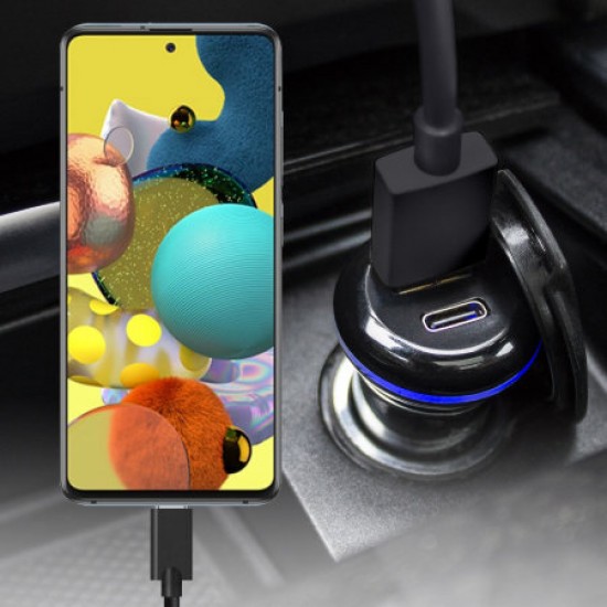 Olixar Samsung Galaxy A51 5G Car Charger With USB-C PD & QC 3.0- 36W