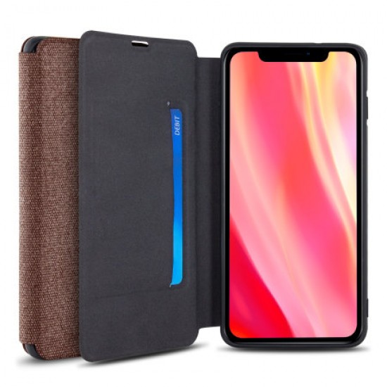 Olixar Canvas iPhone 11 Pro Max Wallet Case - Brown
