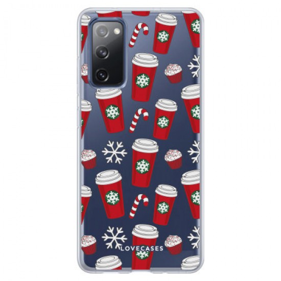 LoveCases Samsung Galaxy S20 FE Christmas Red Cups Case - Clear LoveCases Samsung Galaxy S20 FE Christmas Red Cups Case - Clear