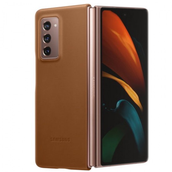 Official Samsung Galaxy Z Fold 2 5G Genuine Leather Cover Case - Brown Official Samsung Galaxy Z Fold 2 5G Genuine Leather Cover Case - Brown