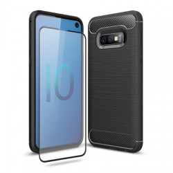 Olixar Sentinel Samsung S10e Case & Glass Screen Protector - Black