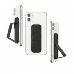 Clckr Universal Studio Smartphone PU Leather Grip & Kickstand - Black