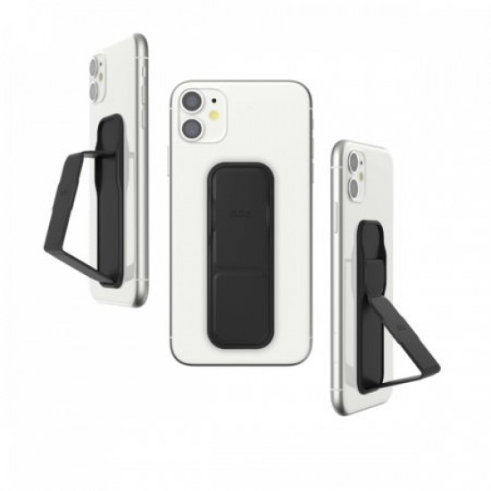 Clckr Universal Studio Smartphone PU Leather Grip & Kickstand - Black