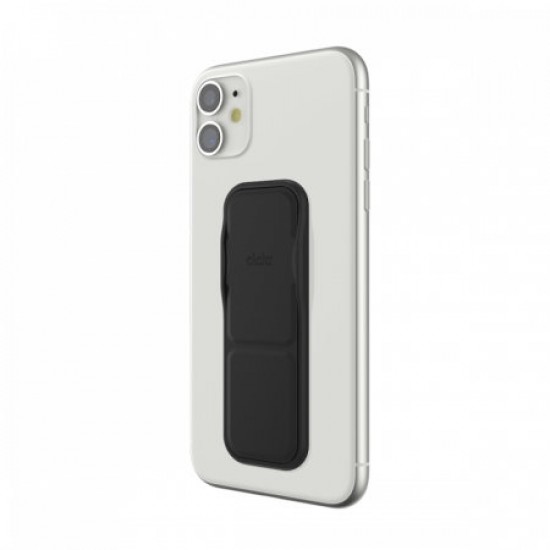 Clckr Universal Studio Smartphone PU Leather Grip & Kickstand - Black