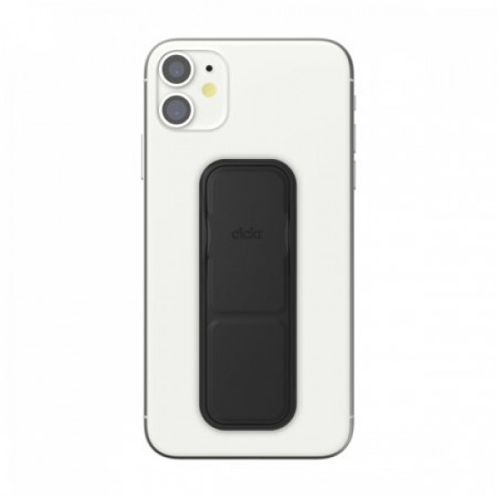 Clckr Universal Studio Smartphone PU Leather Grip & Kickstand - Black