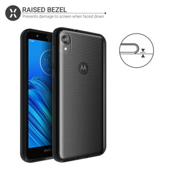 Olixar ExoShield Tough Snap-on Motorola Moto E6 Case - Black