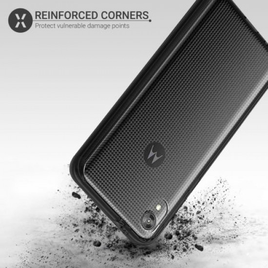 Olixar ExoShield Tough Snap-on Motorola Moto E6 Case - Black