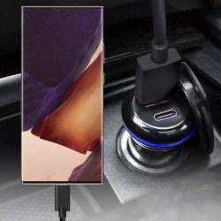 Olixar Note 20 Ultra Fast Car Charger With USB-C PD & QC 3.0- 36W