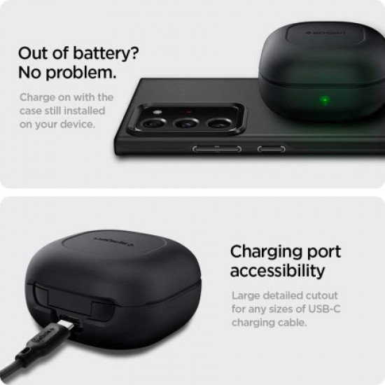 Spigen Samsung Galaxy Buds Pro Earphones Silicone Case - Black Spigen Samsung Galaxy Buds Pro Earphones Silicone Case - Black